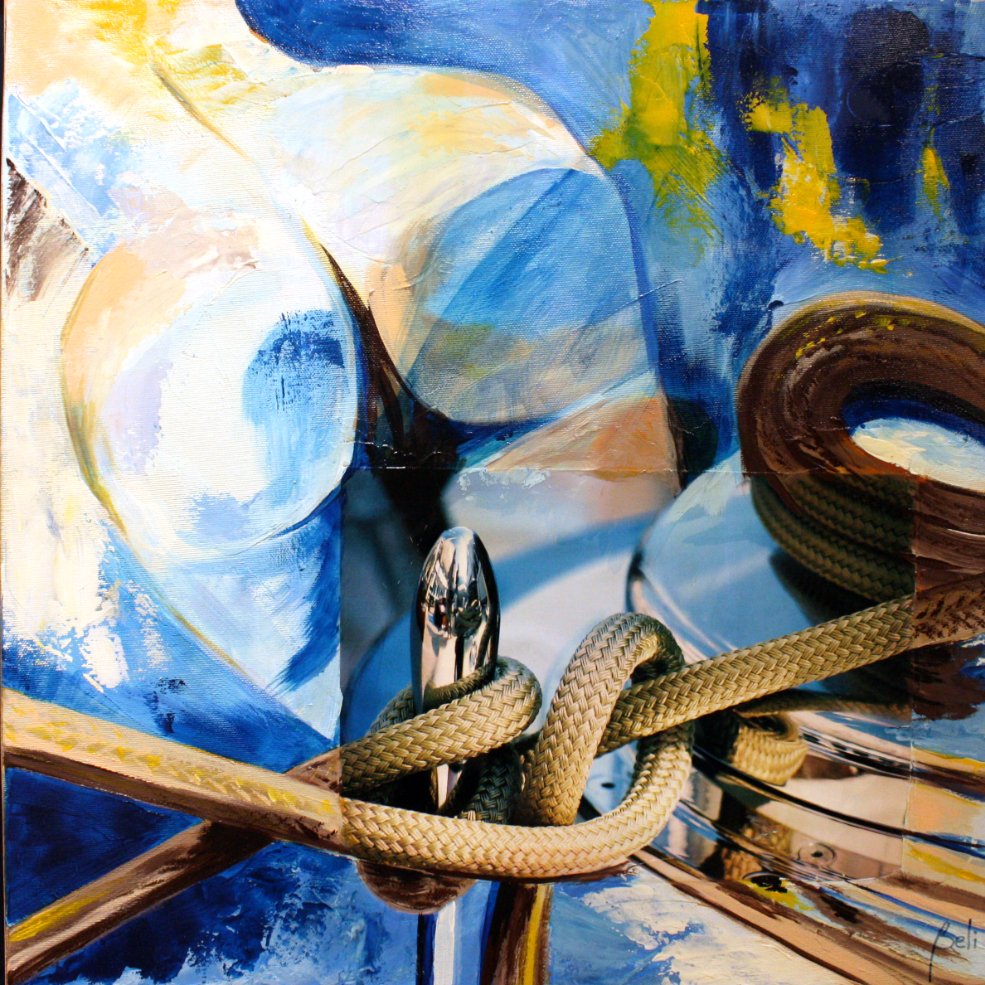 5-087 Bout, bite & winch (50x50cm) © Belinda BUSSOTTI 5-087 Bout, bite & winch (50x50cm) © Belinda BUSSOTTI