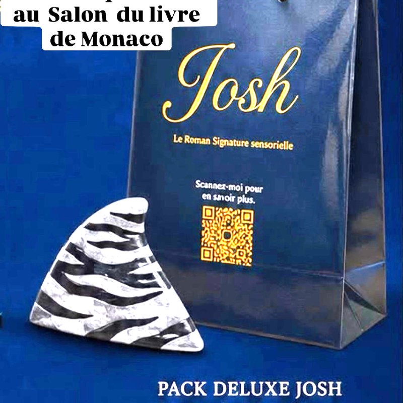 Pack spécial "JOSH" incluant l'aileron tigre, le livre, un parfum unique et autres goodies à découvrir © Belinda BUSSOTTI Pack spécial "JOSH" incluant l'aileron tigre, le livre, un parfum unique et autres goodies à découvrir © Belinda BUSSOTTI